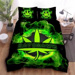 Green Smoke Weed Bedding Set