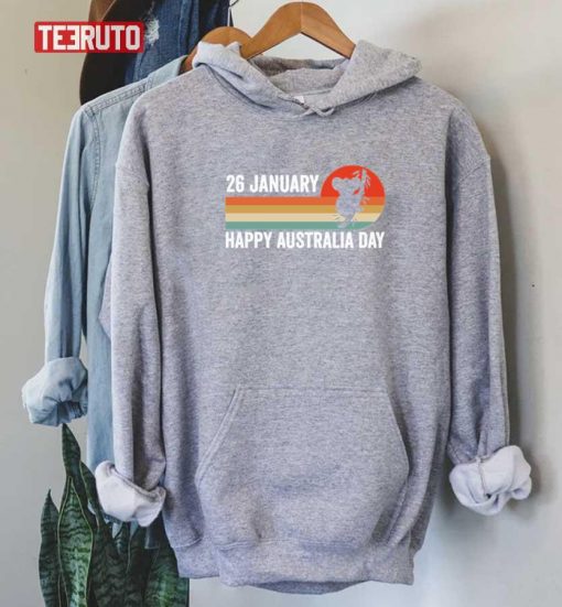 Happy Australia Day Retro Vintage Koala Australia Symbol Unisex Sweatshirt