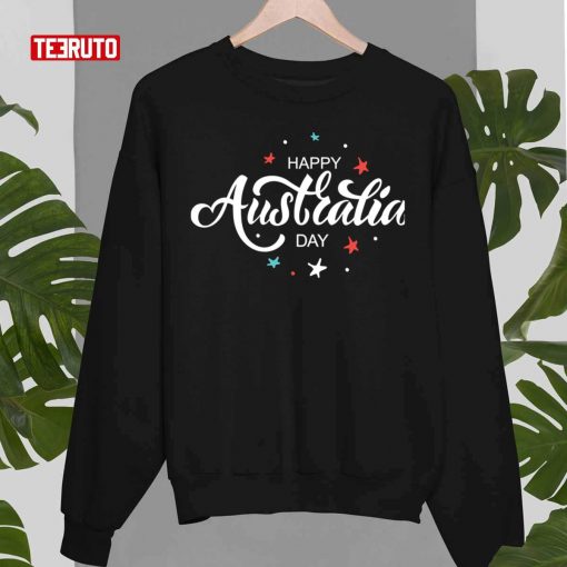 Happy Australia Day Typography T-Shirt