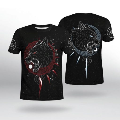 Hati And Skoll Viking 3d T Shirt