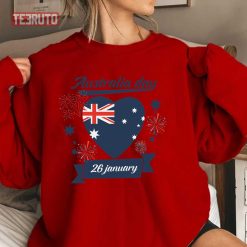 Heart Australia Flag Happy AU Day Unisex Sweatshirt