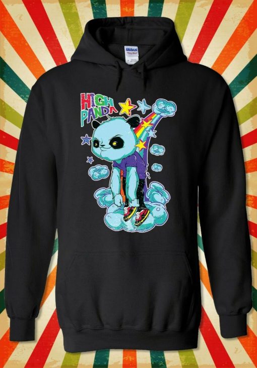 High Panda Rainbow Stars Funny Unisex Hoodie