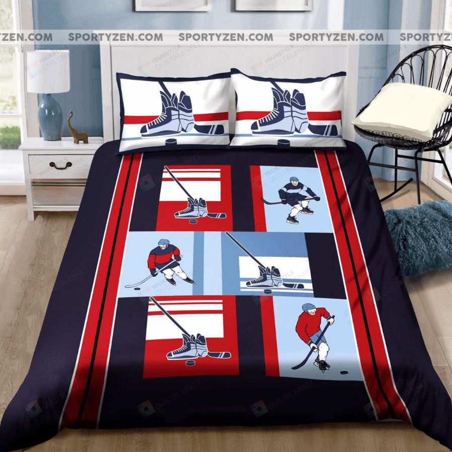 Hockey Pattern Bedding Set Teeruto, Nhl Twin Bed Sheets