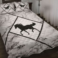 Horse Marble Luxury Quilt Bedding Set