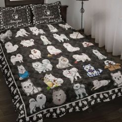 I Love Samoyed Quilt Bedding Set