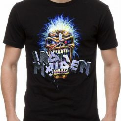 Iron Maiden Cd Lgo Eddie Crunch Official Unisex T-Shirt