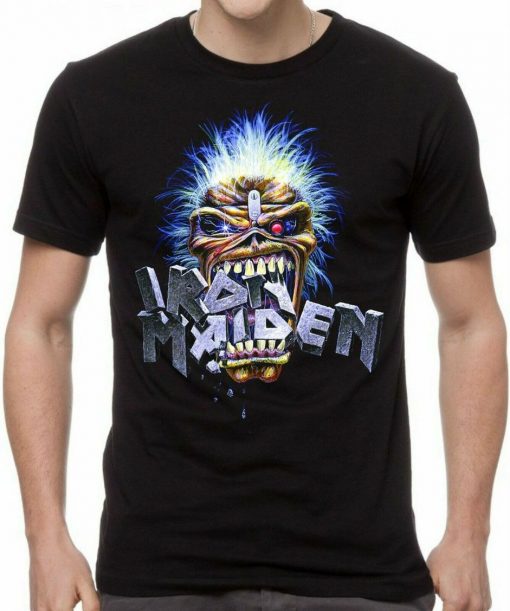 Iron Maiden Cd Lgo Eddie Crunch Official Unisex T-Shirt