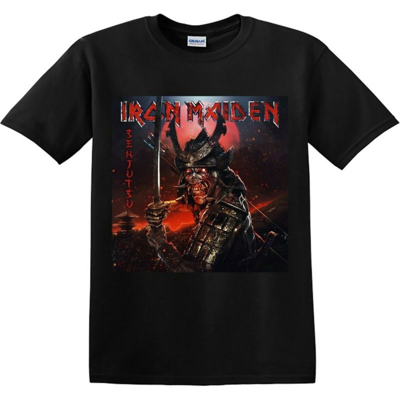 Iron Maiden - Senjutsu Eddie Red Circle Vintage Eddie Samurai T-Shirt ...