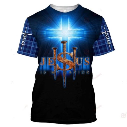 Jesus Bible Is My Savior Blue?3d T-Shirt