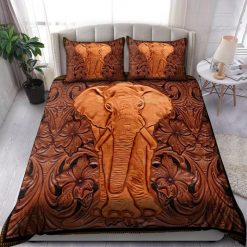 Leather Elephant Bedding Set