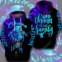 Lilo And Stitch Ohana Means Family Dreamcatcher Galaxy Style 3d Hoodie