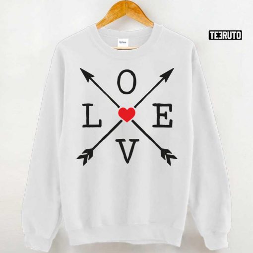 Love Arrow Valentine L O V E Unisex Hoodie