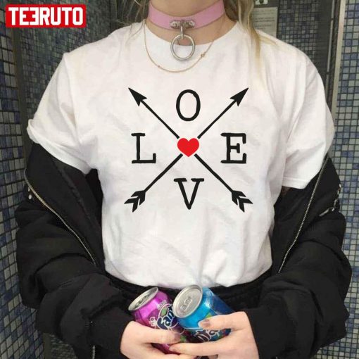 Love Arrow Valentine L O V E Unisex Hoodie