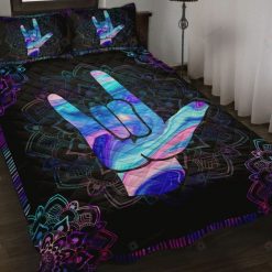 Love Sign Language Quilt Bedding Set