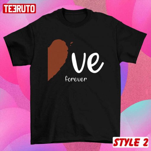 Love Together Forever Valentine Matching Couple Heart T-Shirt