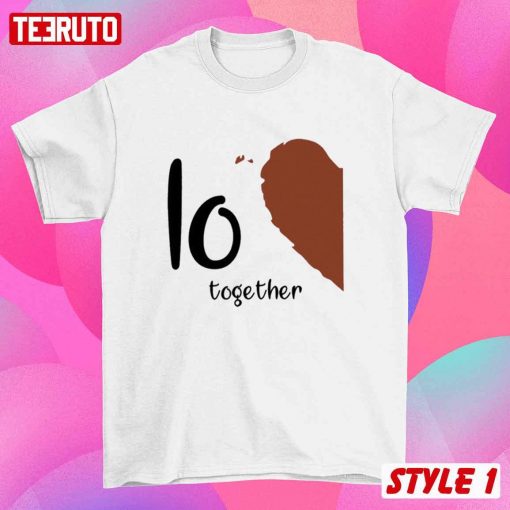 Love Together Forever Valentine Matching Couple Heart T-Shirt