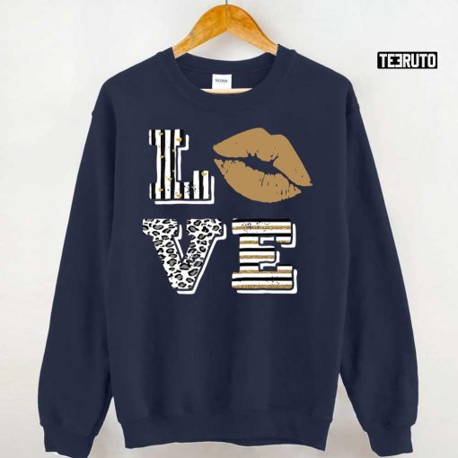 Love Valentine Leopard Lips Valentine’s Day Unisex T-Shirt