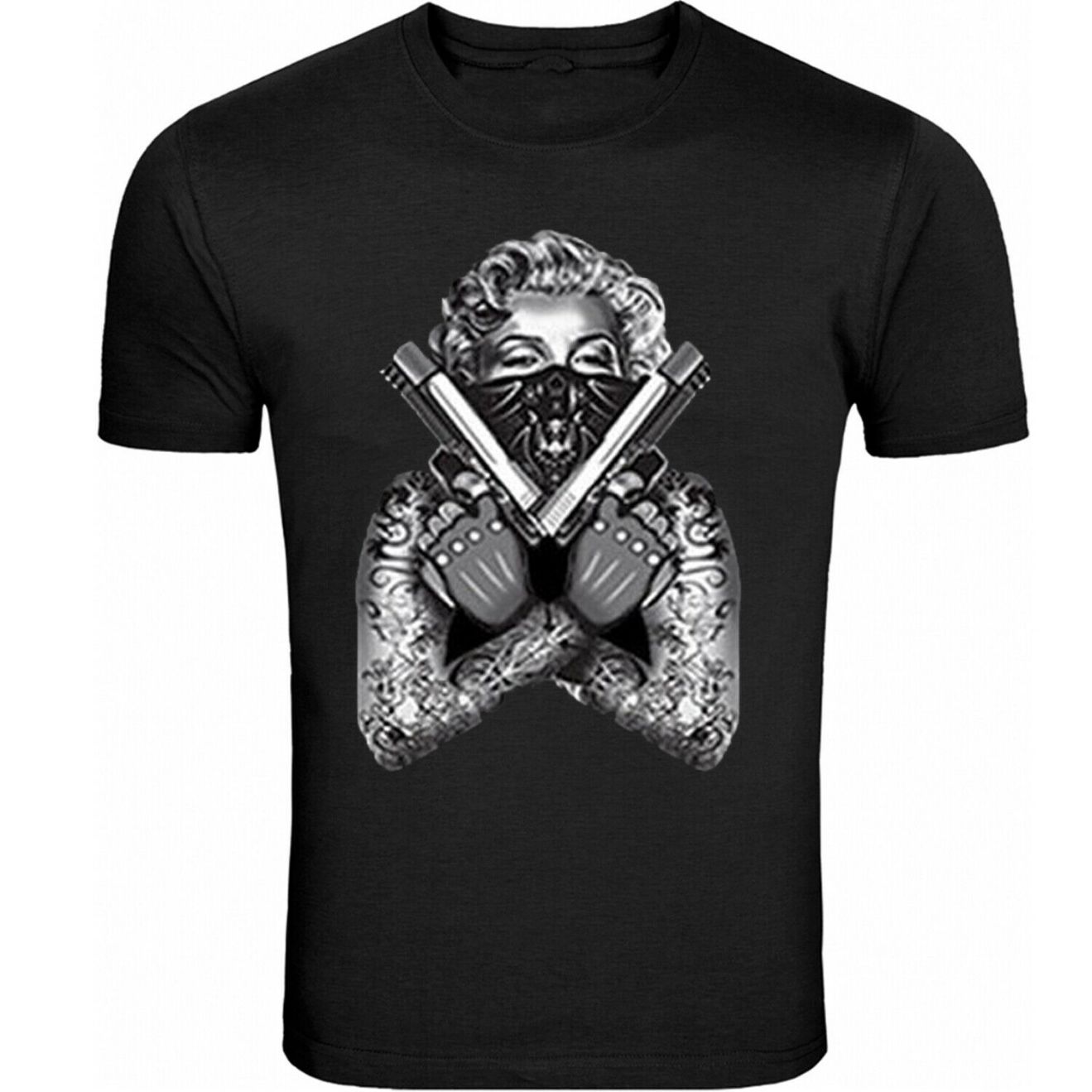 Marilyn Monroe Tattoo Guns T-Shirt - Teeruto