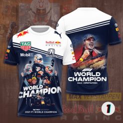 Max Verstappen 2021 Formula 1 World Champion All Over Print 3D Shirt