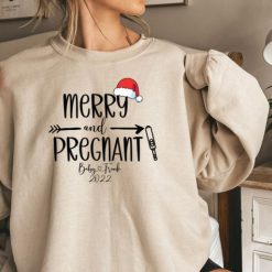 Merry And Pregnant Christmas Unisex Sweatshirt