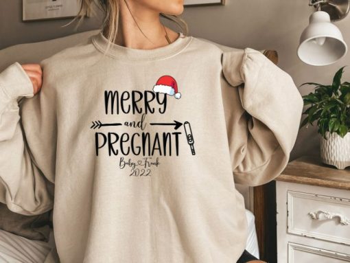 Merry And Pregnant Christmas Unisex Sweatshirt