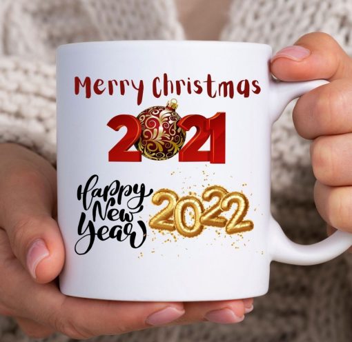 Merry Christmas 2021 And Happy New Year 2022 Mug