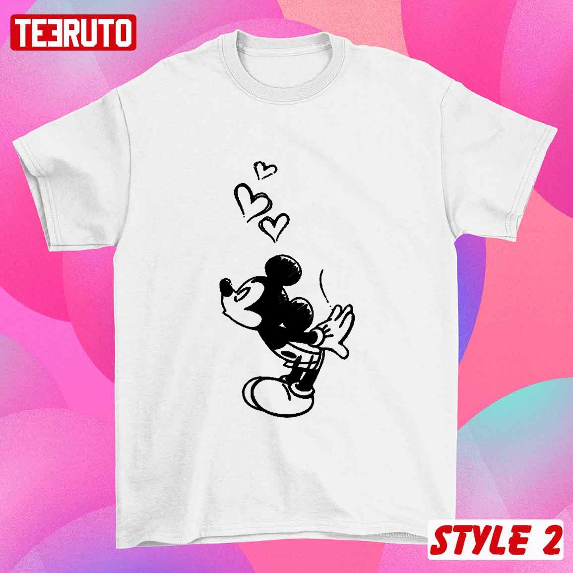 Disney Plus Size Womens T-Shirt Choose Print Valentines Day Minnie & Mickey