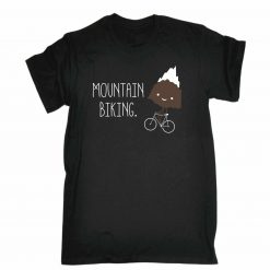 Mountain Biking Snow Topped Mountain Unisex T-Shirt