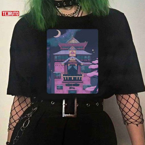 Night Bath House Spirited Away Japanese Aesthetic Unisex Sweatshirt