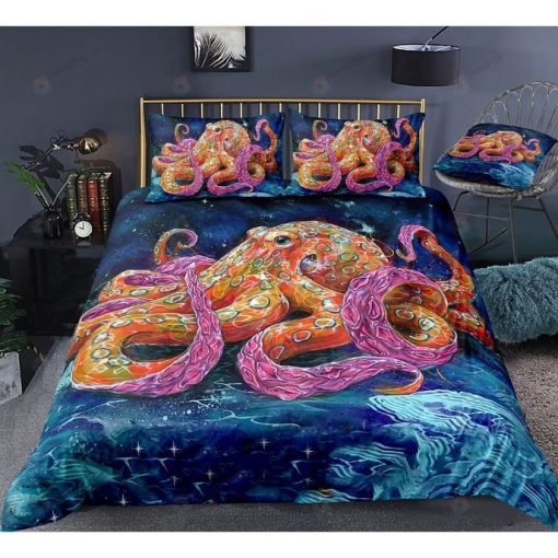 Octopus Drawing Pattern Bedding Set