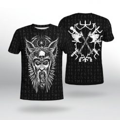 Odin Vegvisir Viking 3d T Shirt