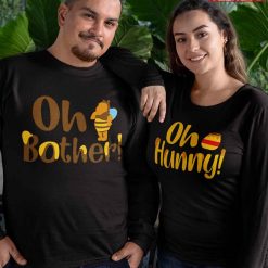 Oh Bother Hunny Bee Valentine Couple Matching Sweatshirt