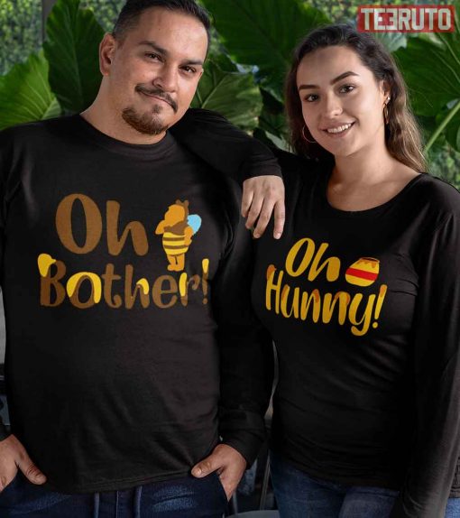 Oh Bother Hunny Bee Valentine Couple Matching Sweatshirt