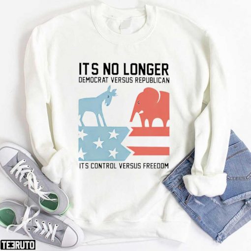 Original Its No Longer Democrat Versus Republican Unisex Hoodie