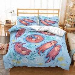 Otters Family Bedding Set