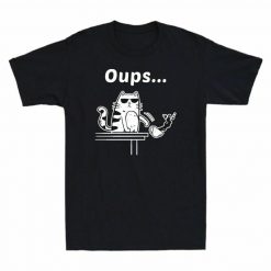 Oups Cool Sleeve Cat Coffee Unisex T-Shirt