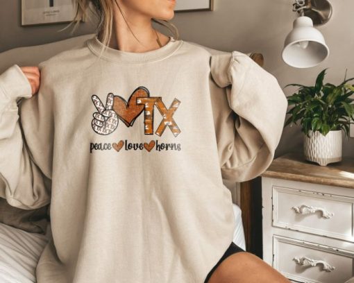 Peace Love Horns Unisex Sweatshirt