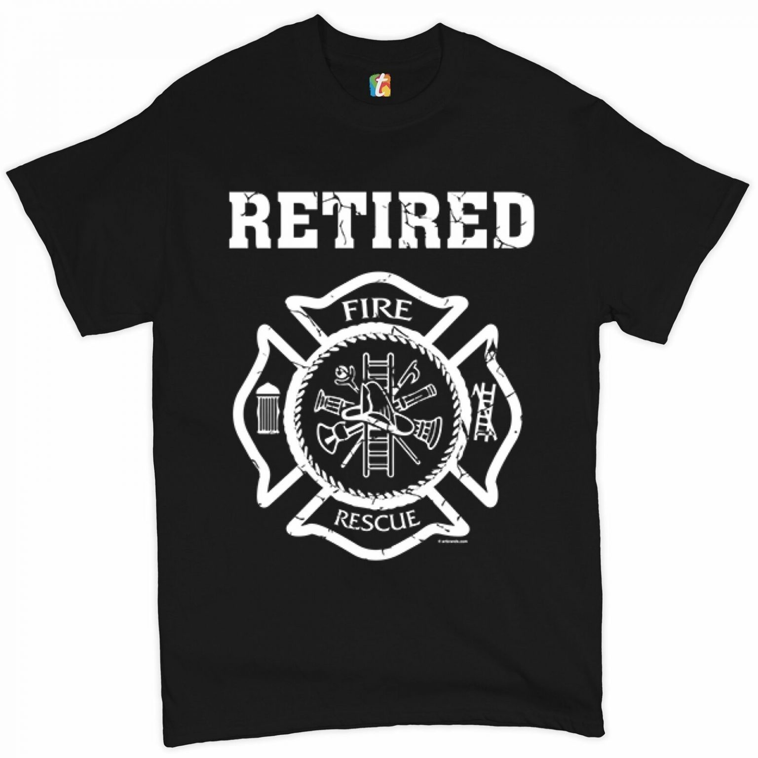 Retired Firefighter Badge Unisex T-Shirt - Teeruto