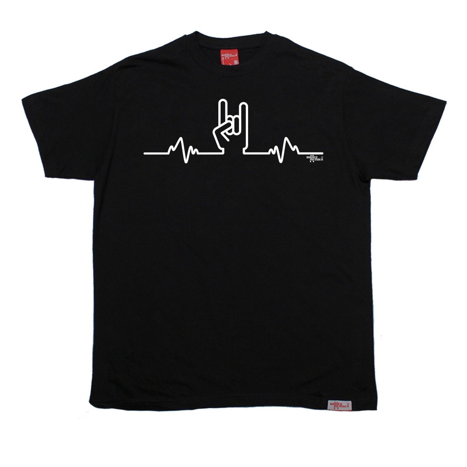 Rock Heartbeat Pulse Metal Hand Banned Member Unisex T-Shirt