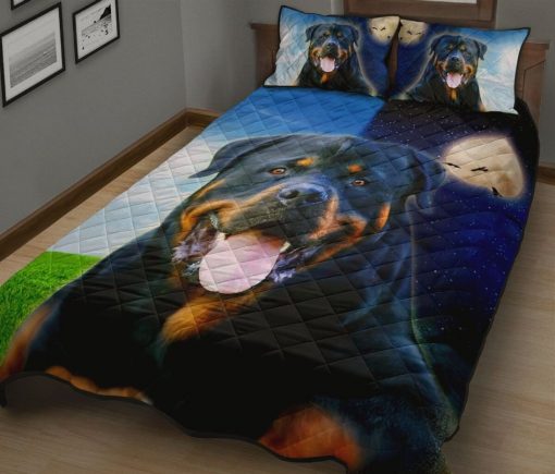 Rottweiler Quilt Cotton Spread s Bedding Set