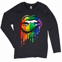Sexy Melting Rainbow Lips Women_s Long Sleeve T-shirt