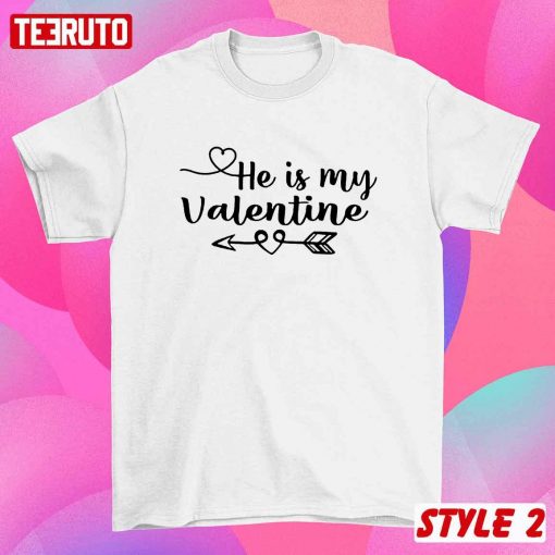 She Is My Valentine He’s My Valentine Couple Matching Unisex T-Shirt