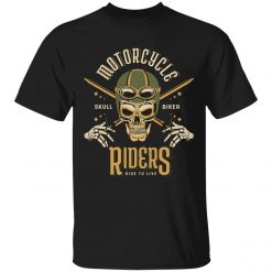 Skull Biker Motorcycles Rider Unisex T-Shirt