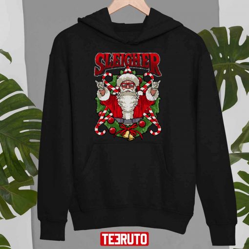 Sleigher Santa Claus Rocker Heavy Metal Christmas Essential Unisex T-Shirt