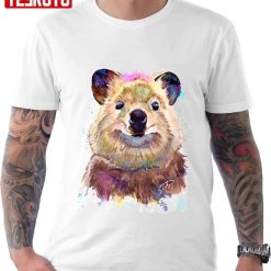 Smiling Quokka Splash Watercolor Unisex T-Shirt