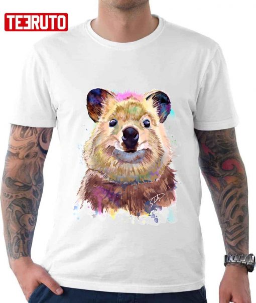 Smiling Quokka Splash Watercolor Unisex T-Shirt