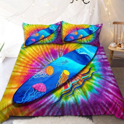 Surfboard Tie Dye Bedding Set