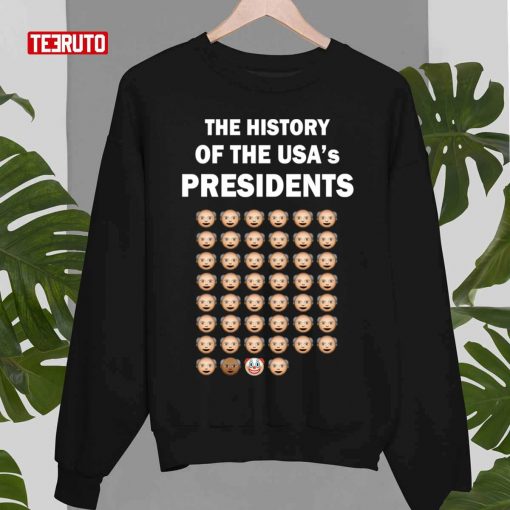 The History Of The Usa Presidents Emoji Style Biden Clown T-Shirt