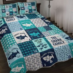 The Shark Family Quilt Spread s Bedding Set
