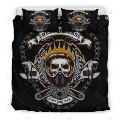 The Skull King Black Bedding Set